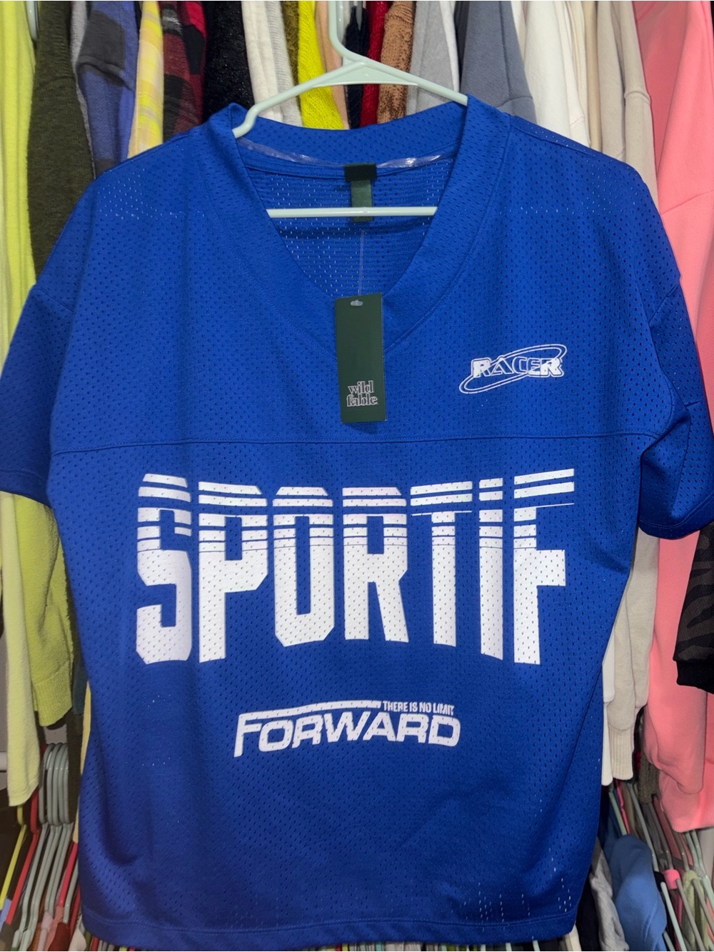 wild fable Blue Sportif Forward Mesh Jersey